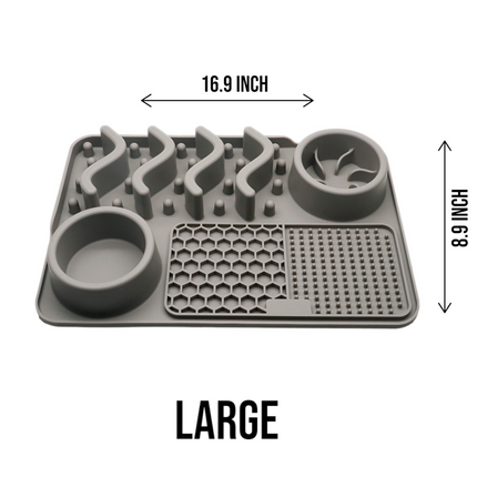 Talking Dog Club Lickables Lick Mat for Dogs and Cats (Grey)