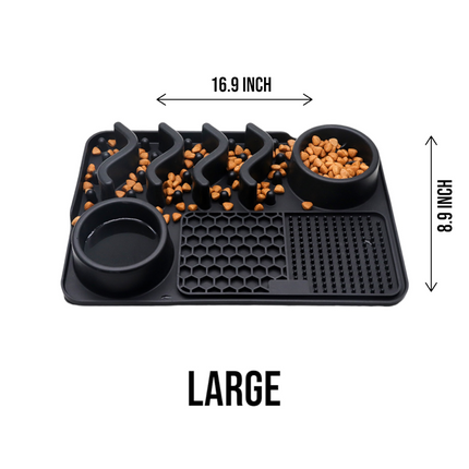 Talking Dog Club Lickables Lick Mat for Dogs and Cats (Black)