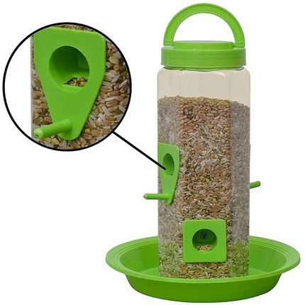 Chullbull Balcony Grill Food Feeder for Birds (Green)