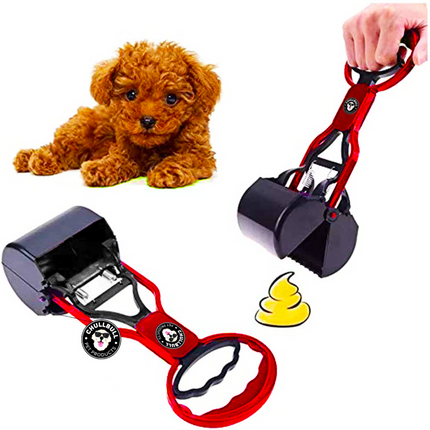 Chullbull Foldable Potty Scooper for Dogs (Red)