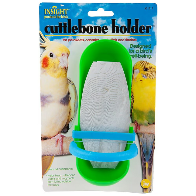 JW Insight Cuttlebone Holder Toy for Birds (Green)