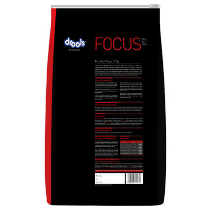Drools Focus Super Premium Adult Dry Dog Food and Real Chicken & Chicken Liver Chunks in Gravy Adult Dog Wet Food Combo