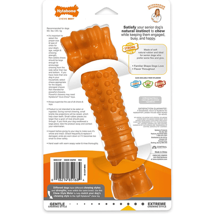 Nylabone Sliver Collection Beef Flavoured Stong Chew Toy for Dogs (Orange)