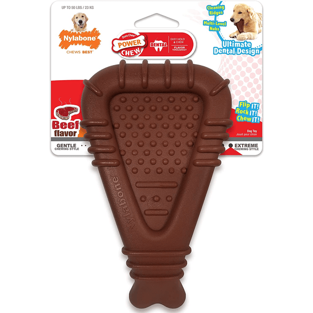 Nylabone  Power Chew Dental Arch Bone Toy for Dogs (Brown)