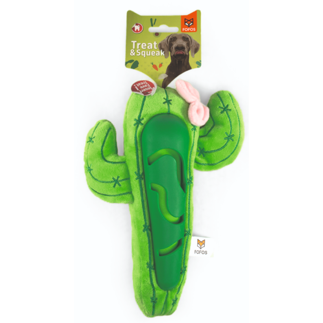Fofos Cactus Treat Toy for Dogs (Green)