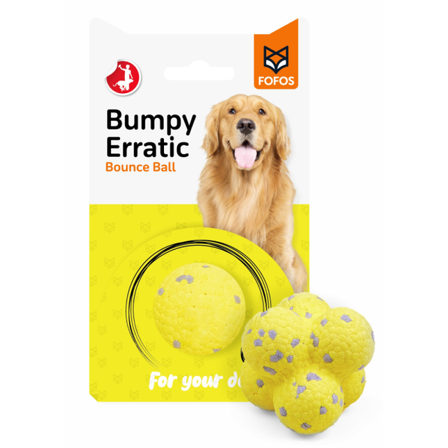 Fofos Ultra Durable Ball Toy for Dogs (Yellow)