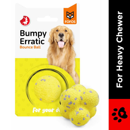 Fofos Ultra Durable Ball Toy for Dogs (Yellow)