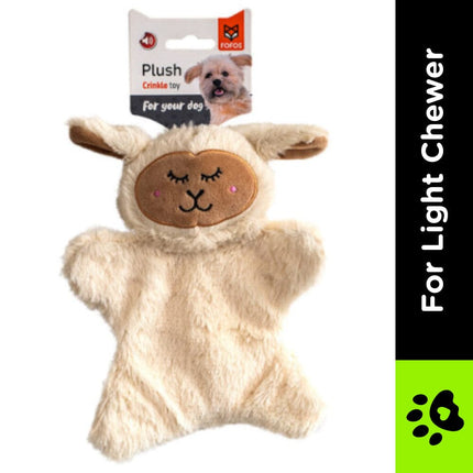 Fofos Glove Plush Sheep Toy for Dog (Beige)