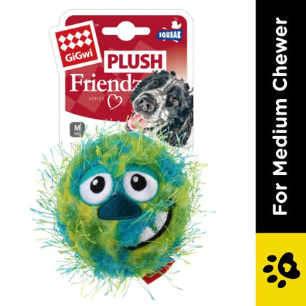 GiGwi Crazy Ball with Foam Rubber Ball and Squeaker Toy for Dogs (Green/Blue)