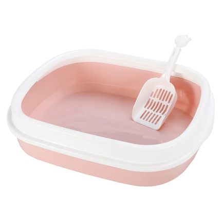 Emily Pets Litter Box With Scooper for Cats (Pink)