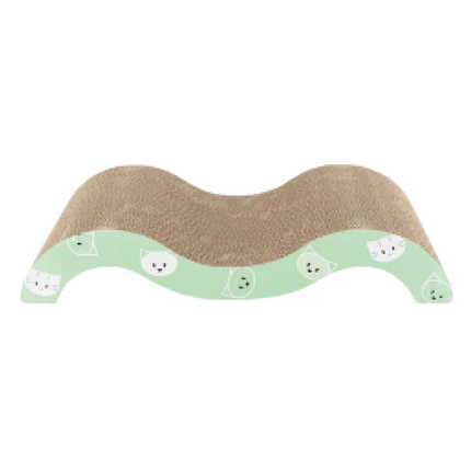 Trixie Mimi Wave Shaped Cardboard Scartch Board for Cats (Green)