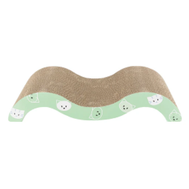Trixie Mimi Wave Shaped Cardboard Scartch Board for Cats (Green)