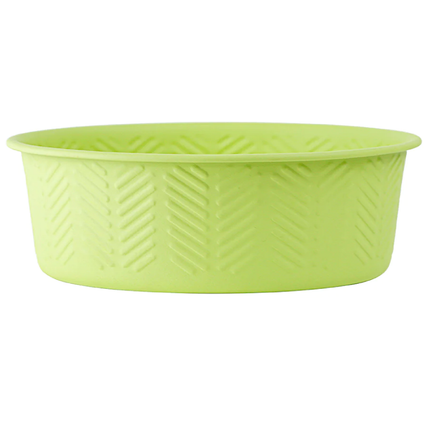 Pawpourri Premium Chevron Emboss Bowl for Dogs and Cats (Green)