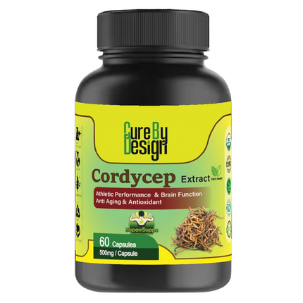 Cure By Design Cordycep Mushroom Capsules for Dogs and Cats