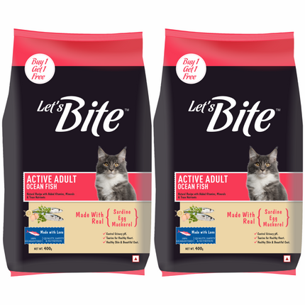 Let's Bite Active Adult Ocean Fish Dry Cat Food