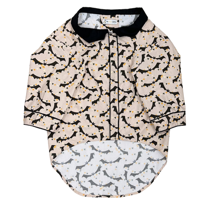 The Papaw Cartel Bat And Bunting Shirt With Bat Wing Collar for Dogs (Peach)