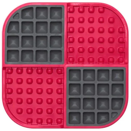 LickiMat SloMo Slow Feeder for Cats and Dogs (Red)