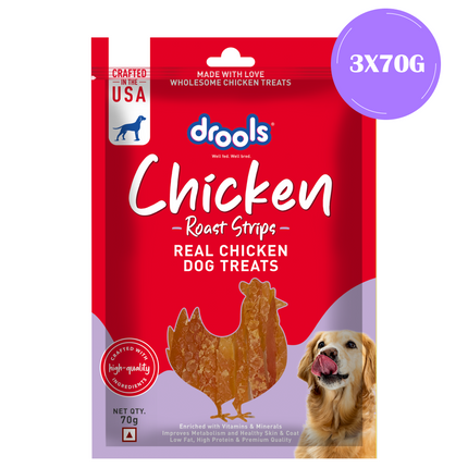 Drools Chicken Roast Strips Treats for Dogs