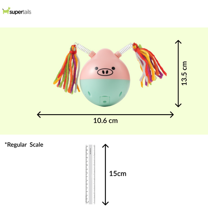 Fofos Crazy Tumbler Pig Toy for Cats