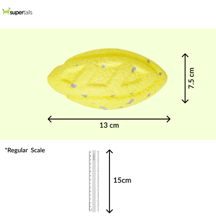 Fofos ETPU Rugby Ball Fetch Toy for Dogs (Yellow)