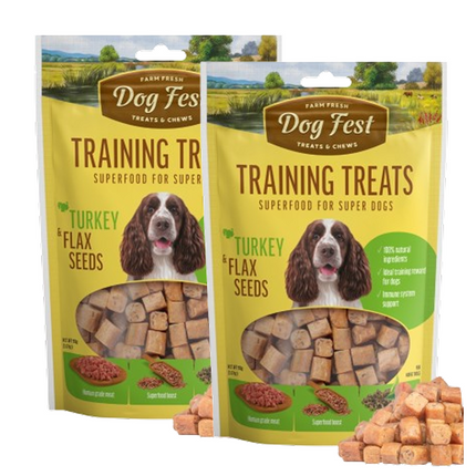 Dogfest Turkey & Flax Seeds Training Dog Treats