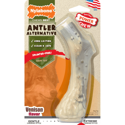 Nylabone Spilt Antler Nature Inspired Power Chew Toy for Dogs