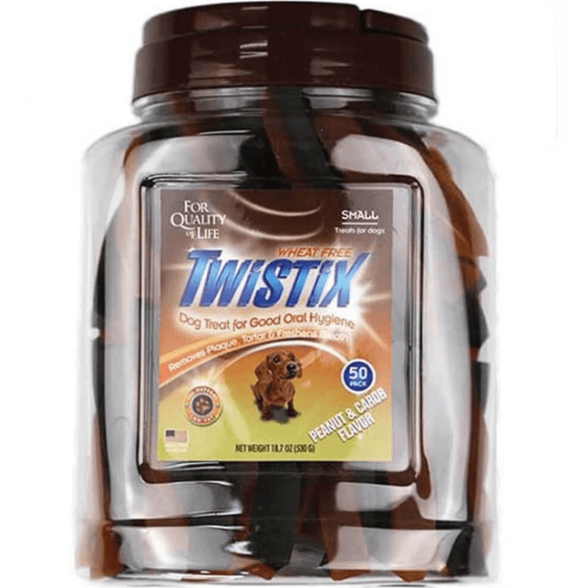 NPIC Twistix Peanut & Carob Canister Dog Treats (Limited Shelf Life)