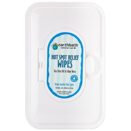 EarthBath Tea Tree & Aloe Vera Hot Spot Wipes for Dogs and Cats