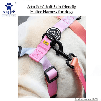 A Plus A Pets Skin Friendly Gradient Design Harness for Dogs and Cats (Pink)