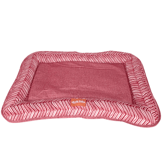 Emily Pets Square Shape Bed for Pets (Red)