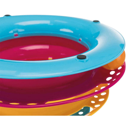 Trixie Circle Tower Catch the Balls Toy for Cats (Blue/Yellow/Pink)