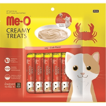 Me O Creamy Crab and INABA Churu Tuna with Chicken Creamy Cat Treats (2+2)