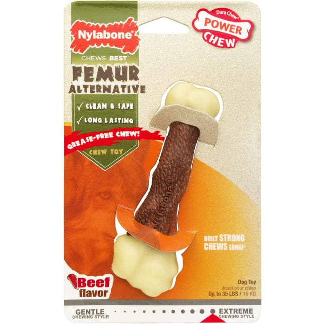 Nylabone Beef Flavor Power Chew Femur Dog Bone for Dogs