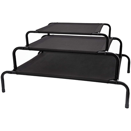 Fluffy's Pawsome Waterproof elevated Sides Camping Bed for Dogs (Grey)