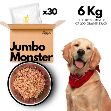 Doggos Jumbo Monster Chicken and Pumpkin Fresh Dog Wet Food (Get Chicken Bone Broth Free)