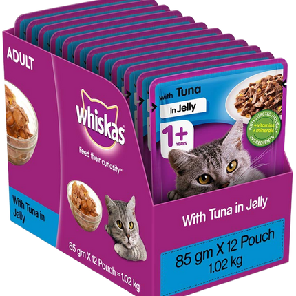 Whiskas Ocean Fish and Tuna in Jelly Meal Adult Cat Wet and Dry Food Combo