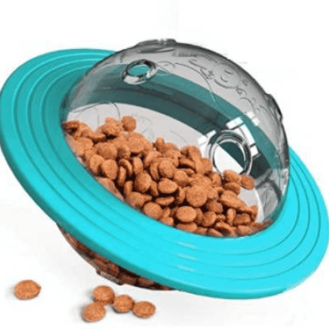 Emily Pets Treat Dispensing Play Toy for Dogs and Cats (Turquoise)