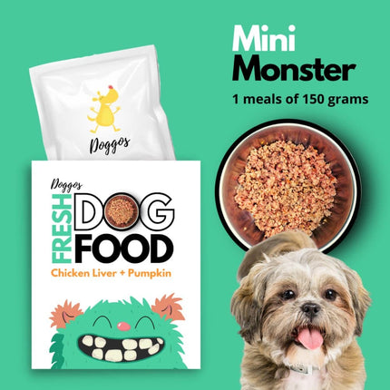 Doggos Mini Monster Chicken and Pumpkin Fresh Small Breeds Dog Wet Food (Limited Shelf Life)