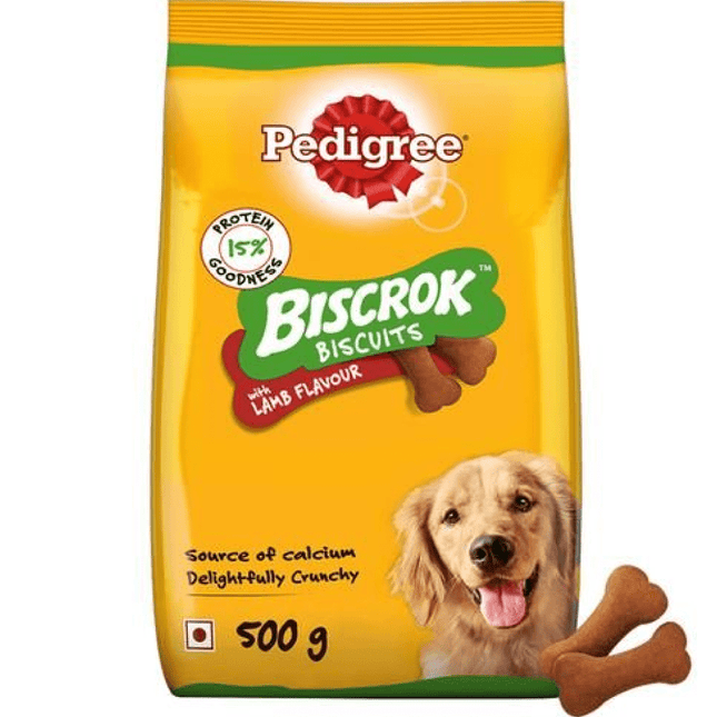 Pedigree Lamb Flavour Biscrok Biscuits Dog Treat
