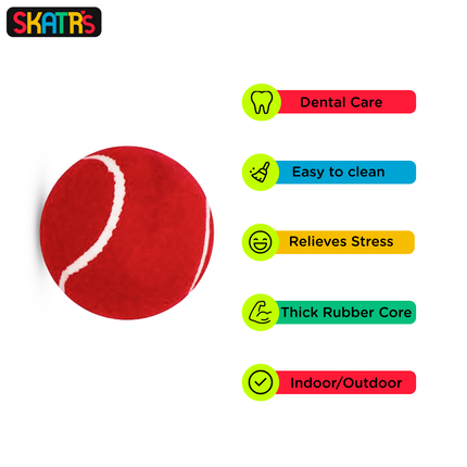 Skatrs Tennis Ball for Dogs and Dumbbell Shaped Rope Chew Toy for Dogs and Cats Combo