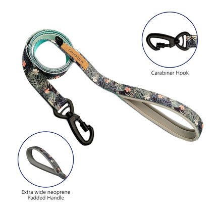 Glucklich Heavy Duty Printed Leash for Dogs (Green Forest)
