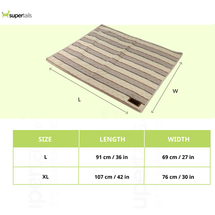 Petter World Multipurpose Breathable Summer Mat for Dogs (Brown Stripes)