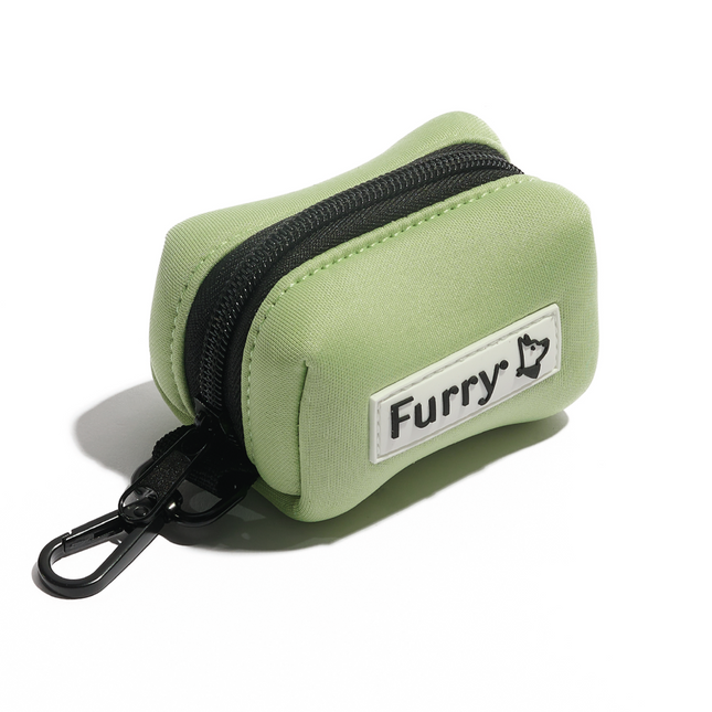 Furry & Co Poop Bag Holder for Dogs (Matcha Latte)