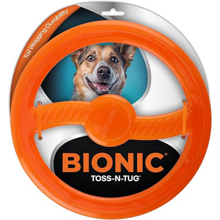 Bionic Toss N Tug Ring Toy for Dogs (Orange)