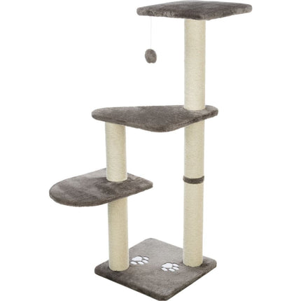 Trixie Altea Scratching Wave on Post with Paw Print for Cats (White/Grey)