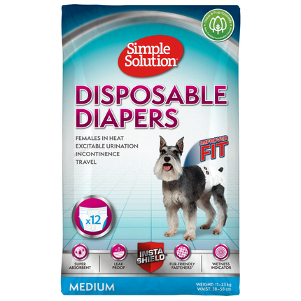 Simple Solution Disposable Diaper for Female Dogs (42x53cm)