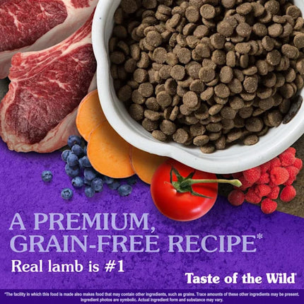 Taste of the Wild Sierra Mountain Canine Recipe with Roasted Lamb Dog Dry Food | Grain Free Formula (Limited Shelf Life)