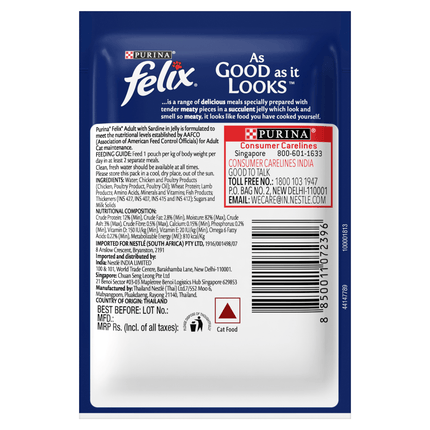 Me O Delite Tuna with Bonito in Jelly and Purina Felix Sardine with Jelly Adult Cat Wet Food Combo (12+12)