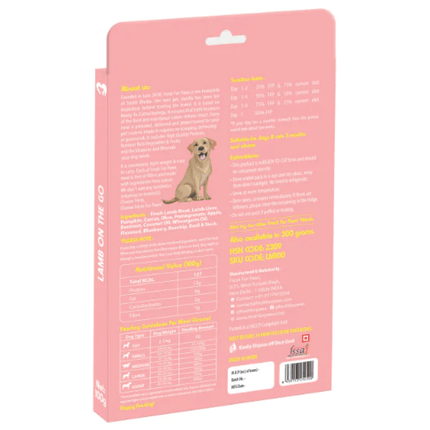 Fresh For Paws Lamb On The Go Wet Food and Waggy Zone Mangifera with Chicken Chunks & Green Apple Ice Cream for Dogs Combo