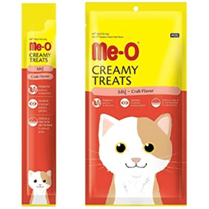 Me O Creamy Crab and INABA Churu Tuna with Chicken Creamy Cat Treats (2+2)